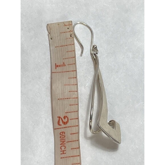 VTG Signed HOB Mexico Sterling 925 Long Abstract Dangle Southwestern Earrings - Picture 11 of 11